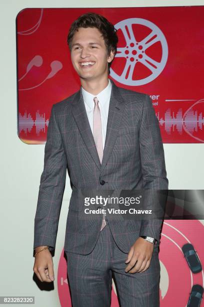 Actor Ansel Elgort attends the "Baby Driver" Mexico City premier at Cinemex Antara Polanco on July 26, 2017 in Mexico City, Mexico.