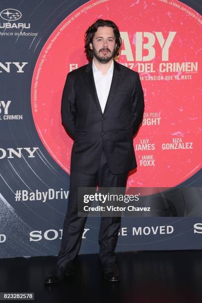 Film director Edgar Wright attends the "Baby Driver" Mexico City premier at Cinemex Antara Polanco on July 26, 2017 in Mexico City, Mexico.