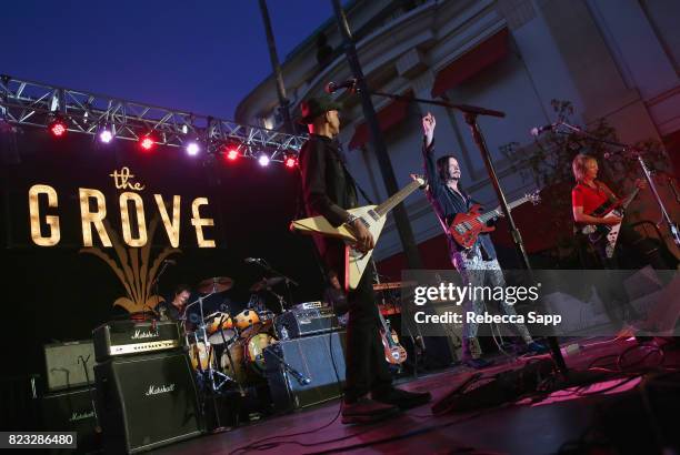 Guitarist Moni Scaria, singer/bassist John Payne, guitarist Jeff Kollman, drummer Jay Schellen and keyboard player Ryo Okumoto of the band ASIA...