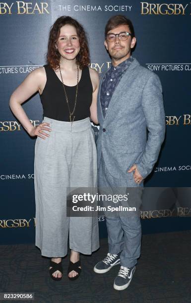 Actors Vanessa Bayer and Jorma Taccone attend the screening of "Brigsby Bear" hosted by Sony Pictures Classics and The Cinema Society at Landmark...