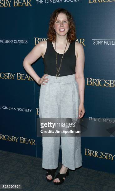 Actress Vanessa Bayer attends the screening of "Brigsby Bear" hosted by Sony Pictures Classics and The Cinema Society at Landmark Sunshine Cinema on...