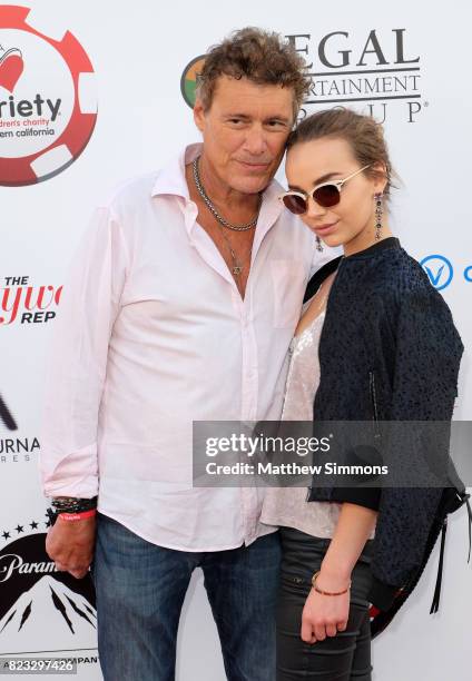 Steven Bauer and Lyda Loudon at the 7th annual Variety - The Children's Charity Of Southern California Texas Hold 'Em Poker Tournament at Paramount...