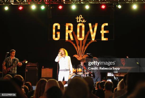 Singer Steve Augeri performs onstage at Citi Presents Journey former lead vocalist Steve Augeri & Asia featuring John Payne at The Grove Summer...