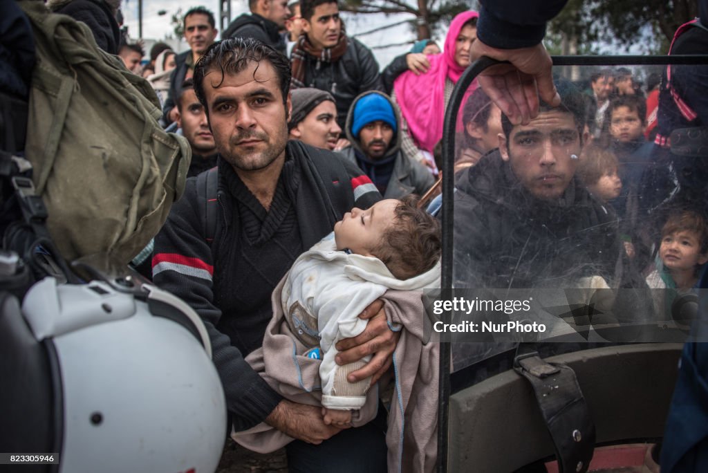 Migrants in Idomeni