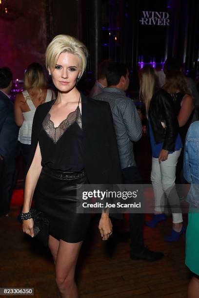 Maggie Grace attends the Wind River Los Angeles Premiere Presented in Partnership with FIJI Water at Ace Hotel on July 26, 2017 in Los Angeles,...