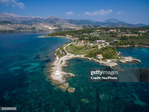 One of the most famous attractions in the area of Argostoli is the Lighthouse of Agioi Theodoroi. It is located just a bit off the well-known sinks...