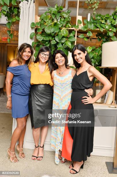 Nadia Corlett; Karla Gallardo; Vinay Sood and Shilpa Shah at Cuyana Essential Women Event on July 26, 2017 in West Hollywood, California.