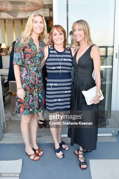 Alison Petrocelli, Linda Rubin and Eve Gerber at Cuyana Essential Women Event on July 26, 2017 in West Hollywood, California.