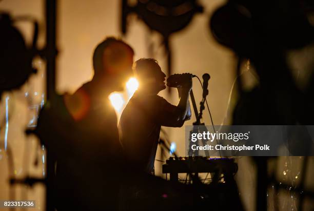 Nine Inch Nails perform onstage on day 3 of FYF Fest 2017 at Exposition Park on July 23, 2017 in Los Angeles, California.