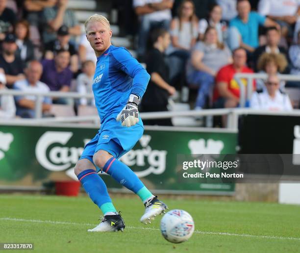 Jonathan Mitchell of Derby County in action during the Pre-Season Friendly match between Northampton Town and Derby County at Sixfields on July 25,...