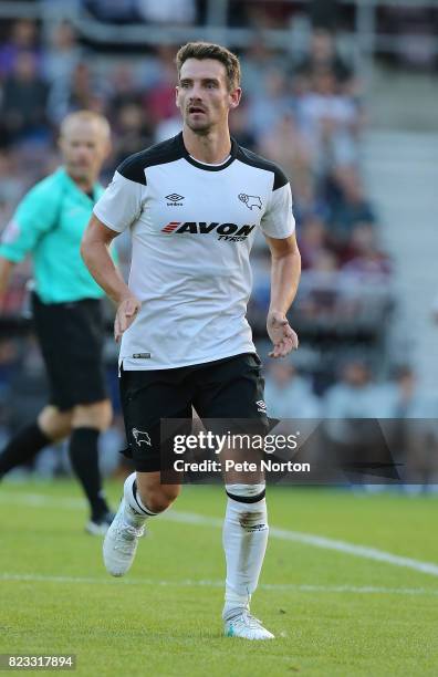 Craig Bryson of Derby County in action during the Pre-Season Friendly match between Northampton Town and Derby County at Sixfields on July 25, 2017...