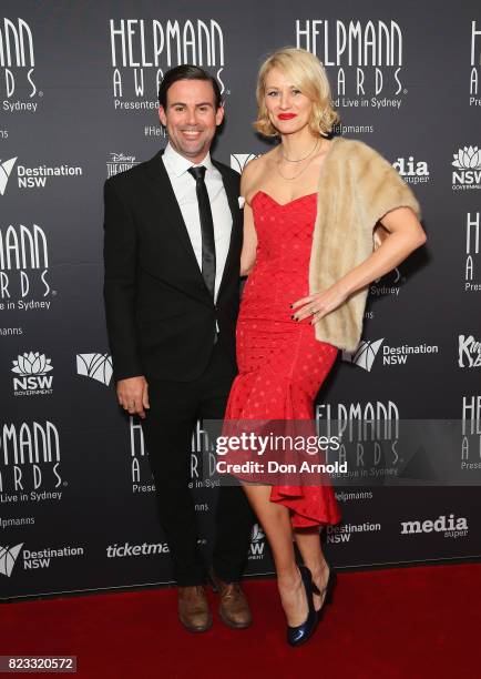 Phil Jamieson and Julie Jamieson arrives ahead of the 17th Annual Helpmann Awards at Lyric Theatre, Star City on July 24, 2017 in Sydney, Australia.