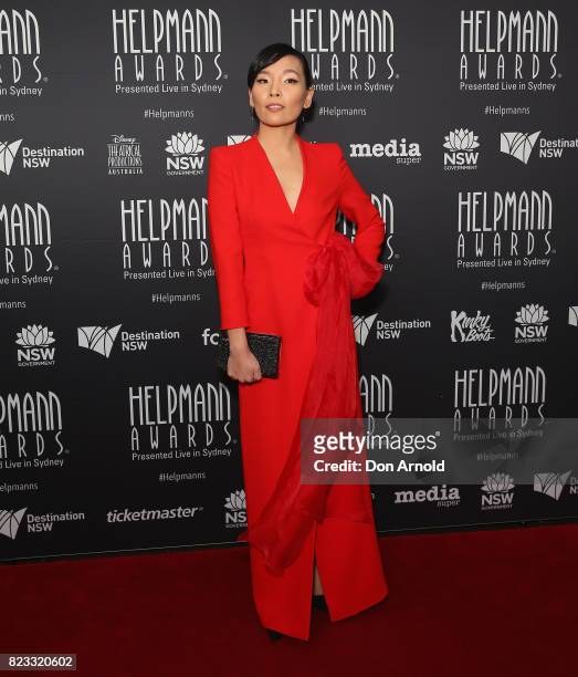 Dami Im arrives ahead of the 17th Annual Helpmann Awards at Lyric Theatre, Star City on July 24, 2017 in Sydney, Australia.