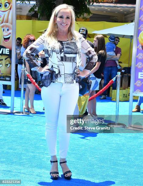 Shannon Beador arrives at the Premiere Of Columbia Pictures And Sony Pictures Animation's "The Emoji Movie" at Regency Village Theatre on July 23,...