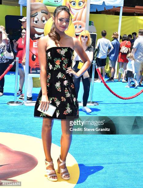 Chandler Kinney arrives at the Premiere Of Columbia Pictures And Sony Pictures Animation's "The Emoji Movie" at Regency Village Theatre on July 23,...