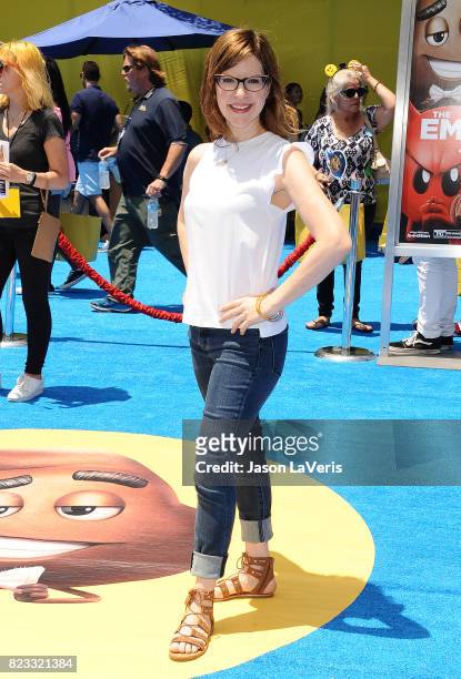 Singer Lisa Loeb attends the premiere of "The Emoji Movie" at Regency Village Theatre on July 23, 2017 in Westwood, California.