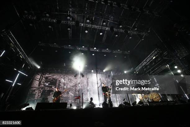 Jonsi Birgisson of Sigur Ros performs during Splendour in the Grass 2017 on July 23, 2017 in Byron Bay, Australia.