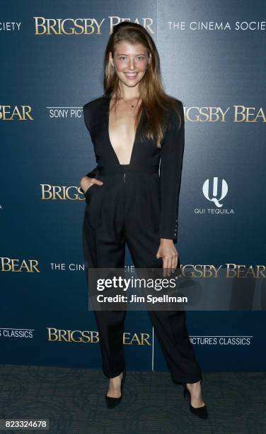 Model Brittany Burke attends the screening of "Brigsby Bear" hosted by Sony Pictures Classics and The Cinema Society at Landmark Sunshine Cinema on...