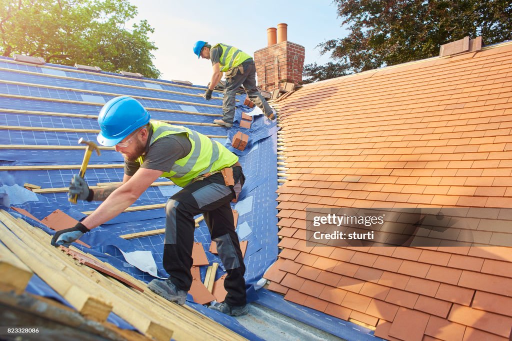 New roof installation