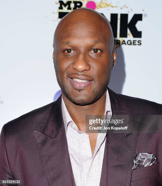 Lamar Odom arrives at iGo.live Launch Event at the Beverly Wilshire Four Seasons Hotel on July 26, 2017 in Beverly Hills, California.