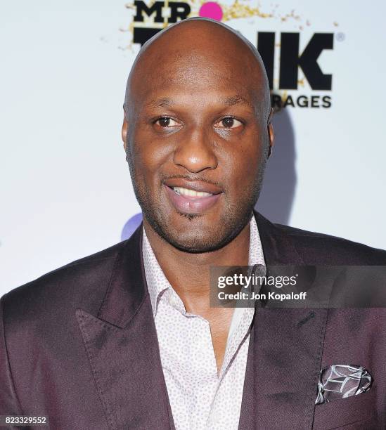 Lamar Odom arrives at iGo.live Launch Event at the Beverly Wilshire Four Seasons Hotel on July 26, 2017 in Beverly Hills, California.