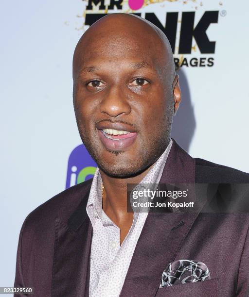 Lamar Odom arrives at iGo.live Launch Event at the Beverly Wilshire Four Seasons Hotel on July 26, 2017 in Beverly Hills, California.