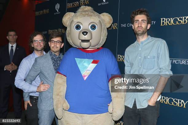 Actor/writer Kyle Mooney, producer Jorma Taccone and director Dave McCary attend the screening of "Brigsby Bear" hosted by Sony Pictures Classics and...