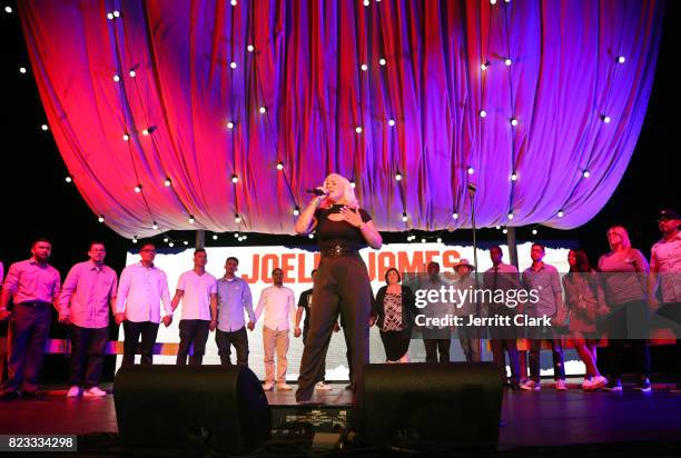 Singer Joelle James performs at VAN JONES WE RISE TOUR powered by #LoveArmy at Hollywood Palladium on July 26, 2017 in Los Angeles, California.