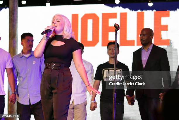 Singer Joelle James performs at VAN JONES WE RISE TOUR powered by #LoveArmy at Hollywood Palladium on July 26, 2017 in Los Angeles, California.