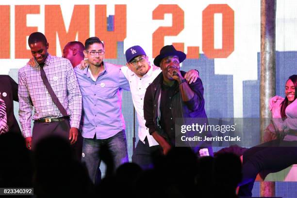 Jahi of Public Enemy 2.0 performs during VAN JONES WE RISE TOUR powered by #LoveArmy at Hollywood Palladium on July 26, 2017 in Los Angeles,...