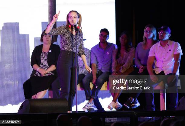 Mila Cuda performs at VAN JONES WE RISE TOUR powered by #LoveArmy at Hollywood Palladium on July 26, 2017 in Los Angeles, California.