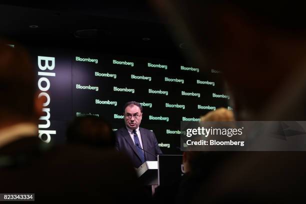 Andrew Bailey, chief executive officer of the Financial Conduct Authority, delivers a speech on the future of libor in London, U.K., on Thursday,...