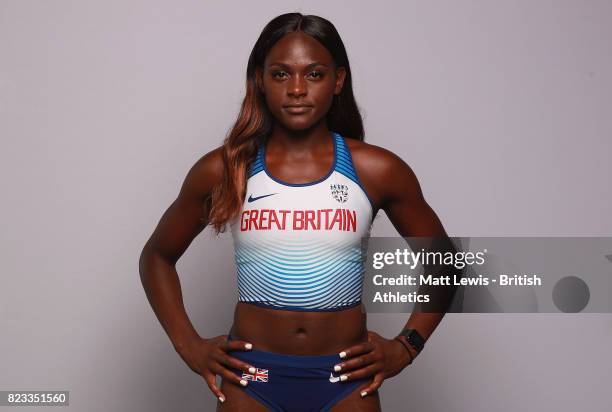 Daryll Nieta of the British Athletics team poses for a portrait during the British Athletics Team World Championships Preparation Camp on July 26,...