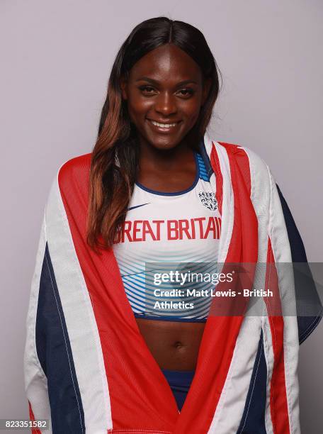 Daryll Nieta of the British Athletics team poses for a portrait during the British Athletics Team World Championships Preparation Camp on July 26,...