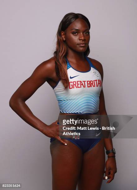 Daryll Nieta of the British Athletics team poses for a portrait during the British Athletics Team World Championships Preparation Camp on July 26,...