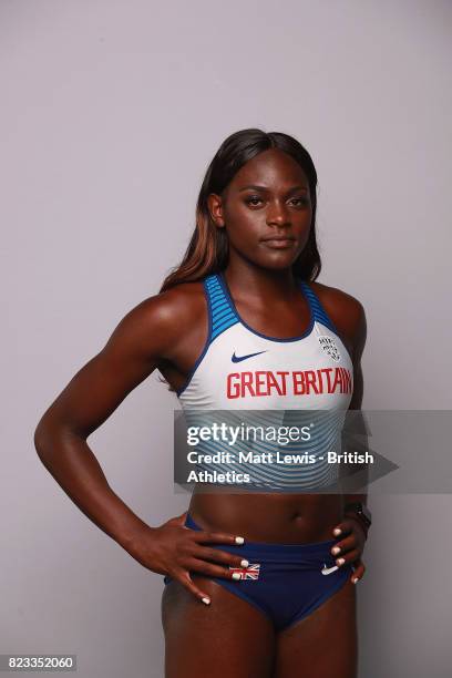 Daryll Nieta of the British Athletics team poses for a portrait during the British Athletics Team World Championships Preparation Camp on July 26,...