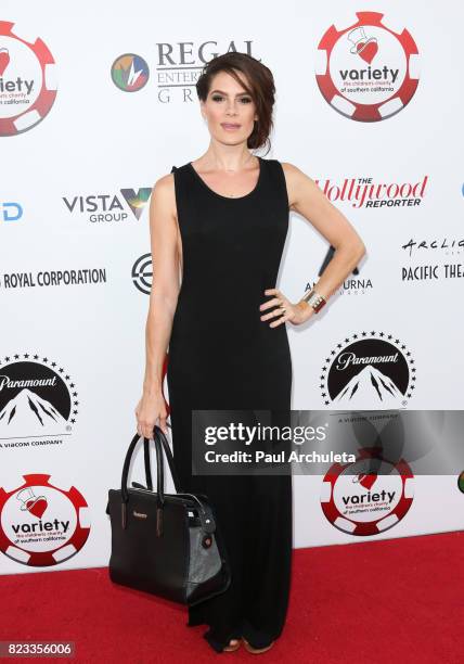 Actress Tiffany Michelle attends the 7th Annual Variety and The Children's Charity Of Southern California's Texas Hold 'Em Poker Tournament at...