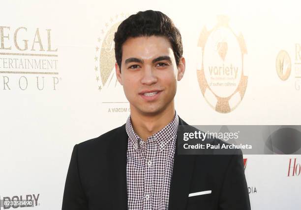 Actor Davi Santos attends the 7th Annual Variety and The Children's Charity Of Southern California's Texas Hold 'Em Poker Tournament at Paramount...