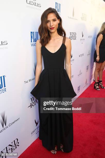 Actress Kelsey Asbille attends the "Wind River" Los Angeles Premiere presented in partnership with FIJI Water at Ace Hotel Los Angeles on July 26,...