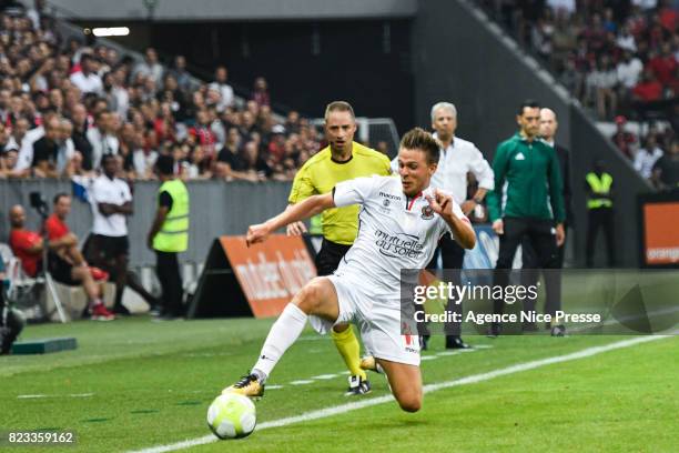 Arnaud Souquet of Nice during the UEFA Champions League Qualifying match between Nice and Ajax Amsterdam at Allianz Riviera Stadium on July 26, 2017...