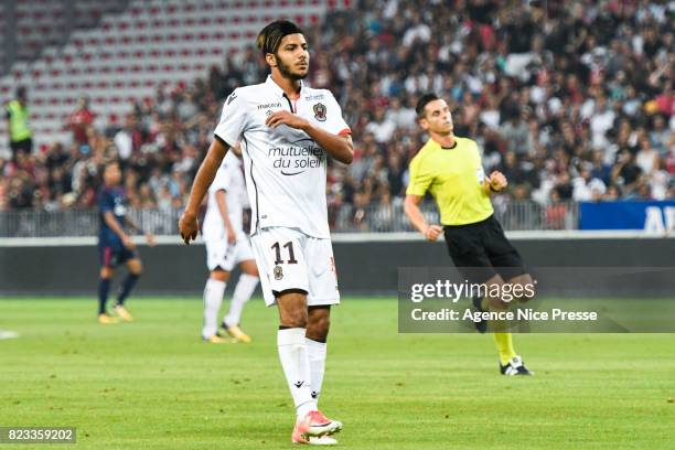 Bassem Srarfi of Nice during the UEFA Champions League Qualifying match between Nice and Ajax Amsterdam at Allianz Riviera Stadium on July 26, 2017...