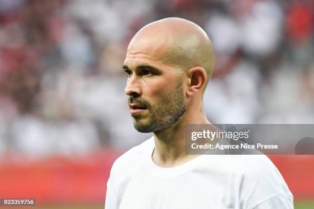 Christophe Jallet of Nice during the UEFA Champions League Qualifying match between Nice and Ajax Amsterdam at Allianz Riviera Stadium on July 26,...