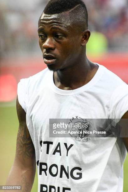 Jean Michael Seri of Nice during the UEFA Champions League Qualifying match between Nice and Ajax Amsterdam at Allianz Riviera Stadium on July 26,...