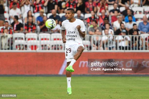 Dalbert Henrique of Nice during the UEFA Champions League Qualifying match between Nice and Ajax Amsterdam at Allianz Riviera Stadium on July 26,...