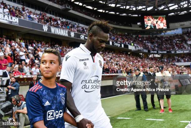 Mario Balotelli of Nice during the UEFA Champions League Qualifying match between Nice and Ajax Amsterdam at Allianz Riviera Stadium on July 26, 2017...