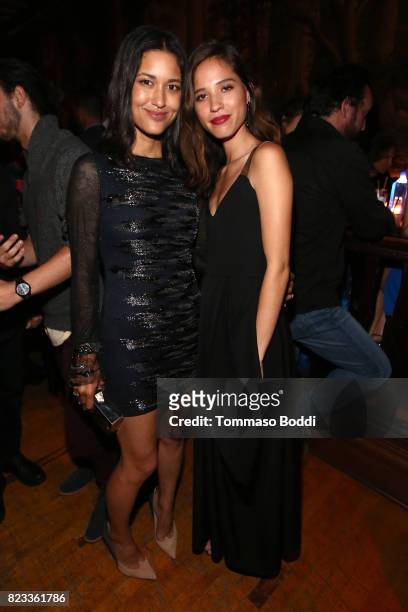 Actresses Julia Jones and Actor Kelsey Asbille attend the after party for "Wind River" Los Angeles Premiere presented in partnership with FIJI Water...