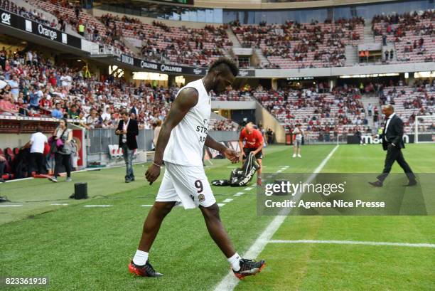 Mario Balotelli of Nice during the UEFA Champions League Qualifying match between Nice and Ajax Amsterdam at Allianz Riviera Stadium on July 26, 2017...