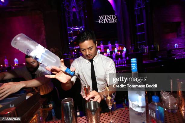 General view of the atmosphere during the after party for "Wind River" Los Angeles Premiere presented in partnership with FIJI Water at Clifton's...