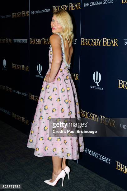 Claire Danes attends Sony Pictures Classics & The Cinema Society host a screening of "Brigsby Bear" at Landmark Sunshine Cinema on July 26, 2017 in...