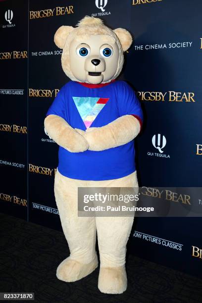 Brigsby Bear attends Sony Pictures Classics & The Cinema Society host a screening of "Brigsby Bear" at Landmark Sunshine Cinema on July 26, 2017 in...